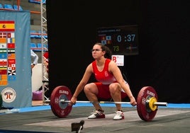 La salmantina Ayla Castro en el nacional absoluto, que tuvo lugar en Salamanca.