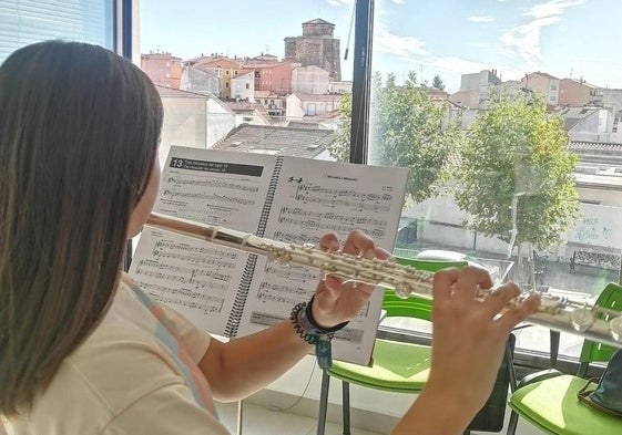 Aula de la Escuela Municipal de Música en el nuevo edificio multiusos.