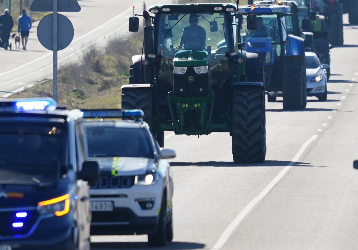 Protesta de agricultores.