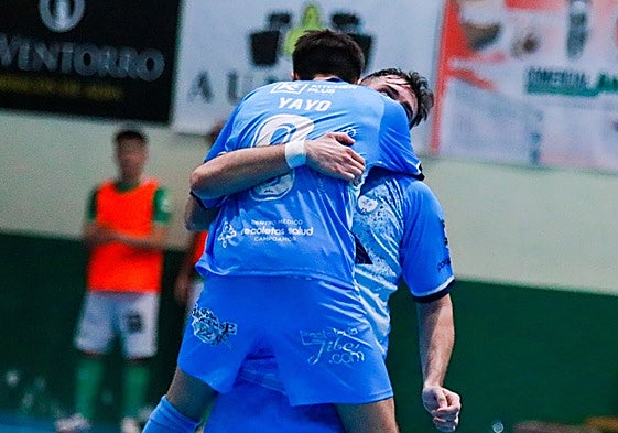 El FS Salamanca celebra un gol en la presente campaña.