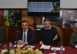 Antonio Labrador y Antonio Machado en la presentación