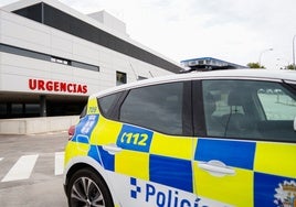 La Policía Local en el Hospital de Salamanca.