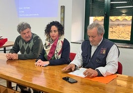 Eduardo Rosillo, Noemí Rodríguez y Blas Rodríguez, en el acto.