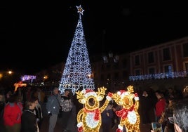 Decoración navideña en Peñaranda.