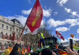 Protesta de agricultores y ganaderos.