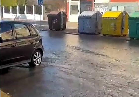 Reventón ocurrido el pasado fin de semana en la avenida de Lasalle.