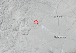 Mapa del IGN donde se puede observar el epicentro del terremoto marcado con una estrella roja.