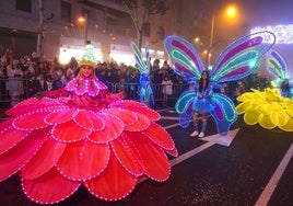 Figurantes de la Cabalgata de Reyes Magos de Salamanca.