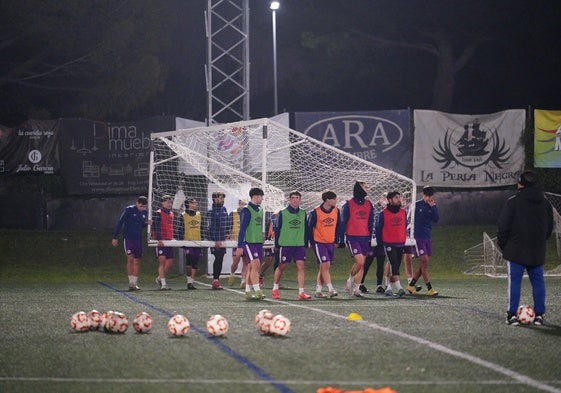 Imagen del entrenamiento de este viernes del Salamanca UDS.