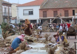 Escena del belén viviente de Santiago de la Puebla