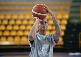 Kiki Herbert-Harrigan, en un entrenamiento en Würzburg.