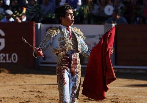 Marco Pérez, en la plaza de toros de Guijuelo.