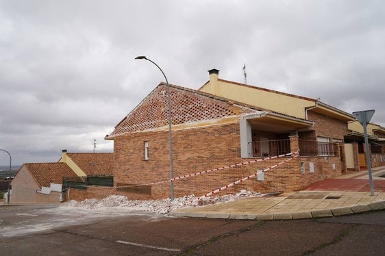 Vivienda en la que se ha producido el derrumbe.