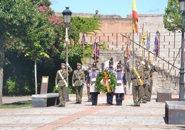 Parada miltar en la Brecha Grande durante las jornadas napoleónicas