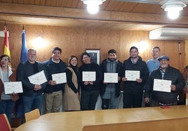 Varios de los alumnos que han participado en 'Aldeatejada accesible'.