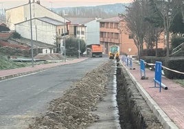 Obra en la calle Cuatropea.