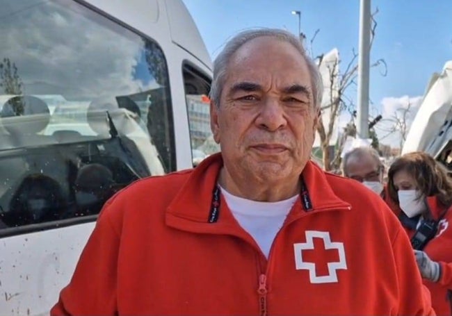 Antonio Lobo, voluntario de Cruz Roja en la zona devastada por la DANA.