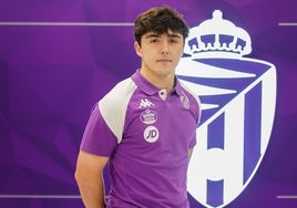 Fran Ortuño, en su presentación la pasada temporada con el Valladolid Promesas.