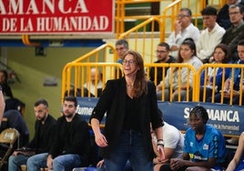 Anna Montañana, durante el partido contra el Osés Construcción.