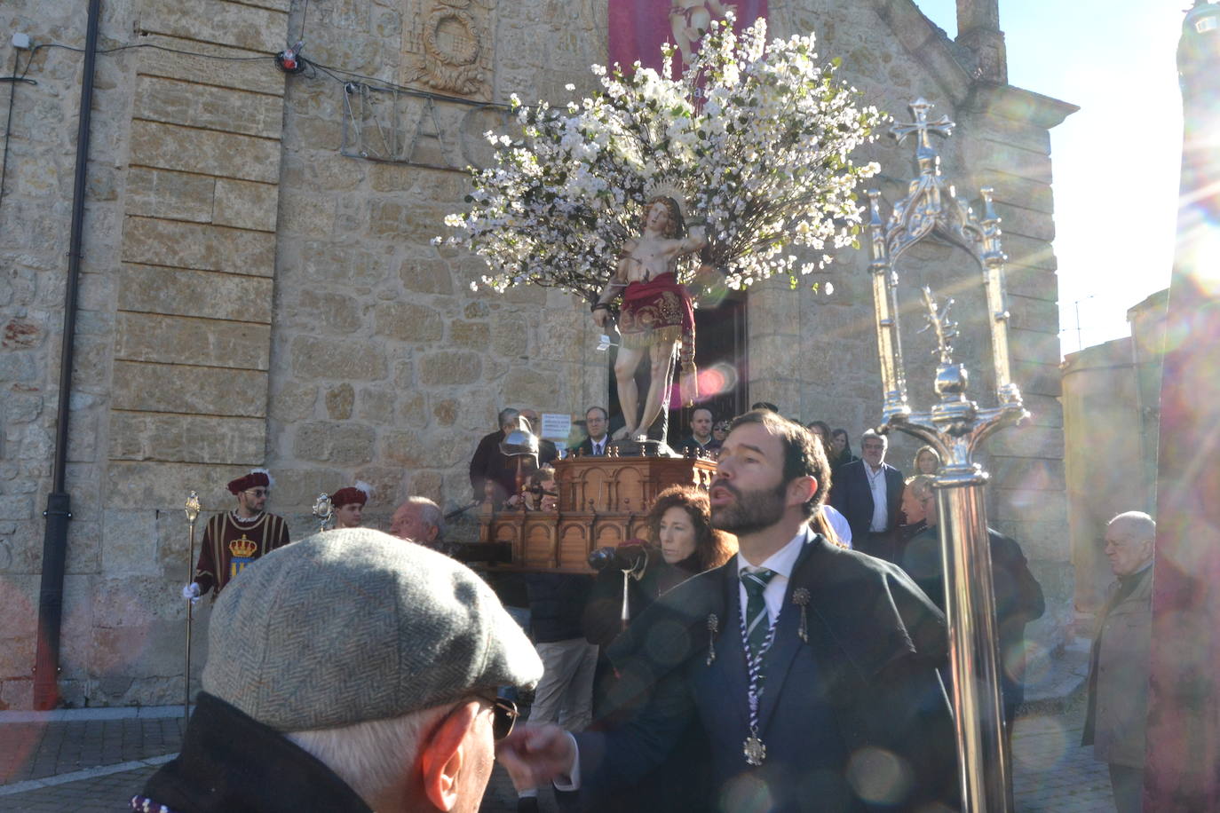 Ciudad Rodrigo arropa a San Sebastián en su marcha a la Catedral