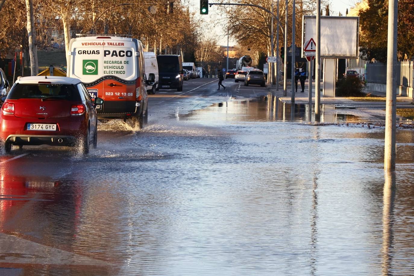 Así ha quedado la avenida de San Agustín tras el reventón