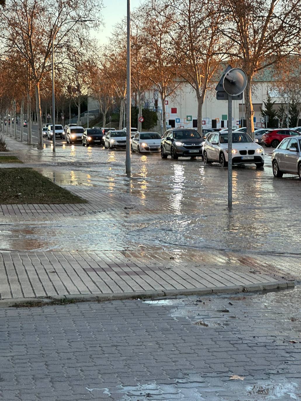 Así ha quedado la avenida de San Agustín tras el reventón