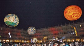 Espectáculo «De los ángeles y la luz», un montaje de color, música y simbolismo que sirvió de clausura de la programación de Salamanca 2005.