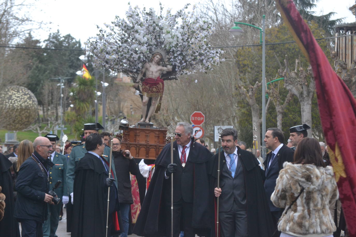 Populosa procesión del patrón de Ciudad Rodrigo