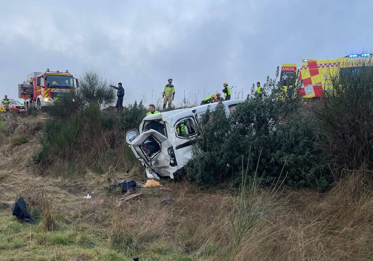 Así ha quedado el vehículo accidentado en Buenavista