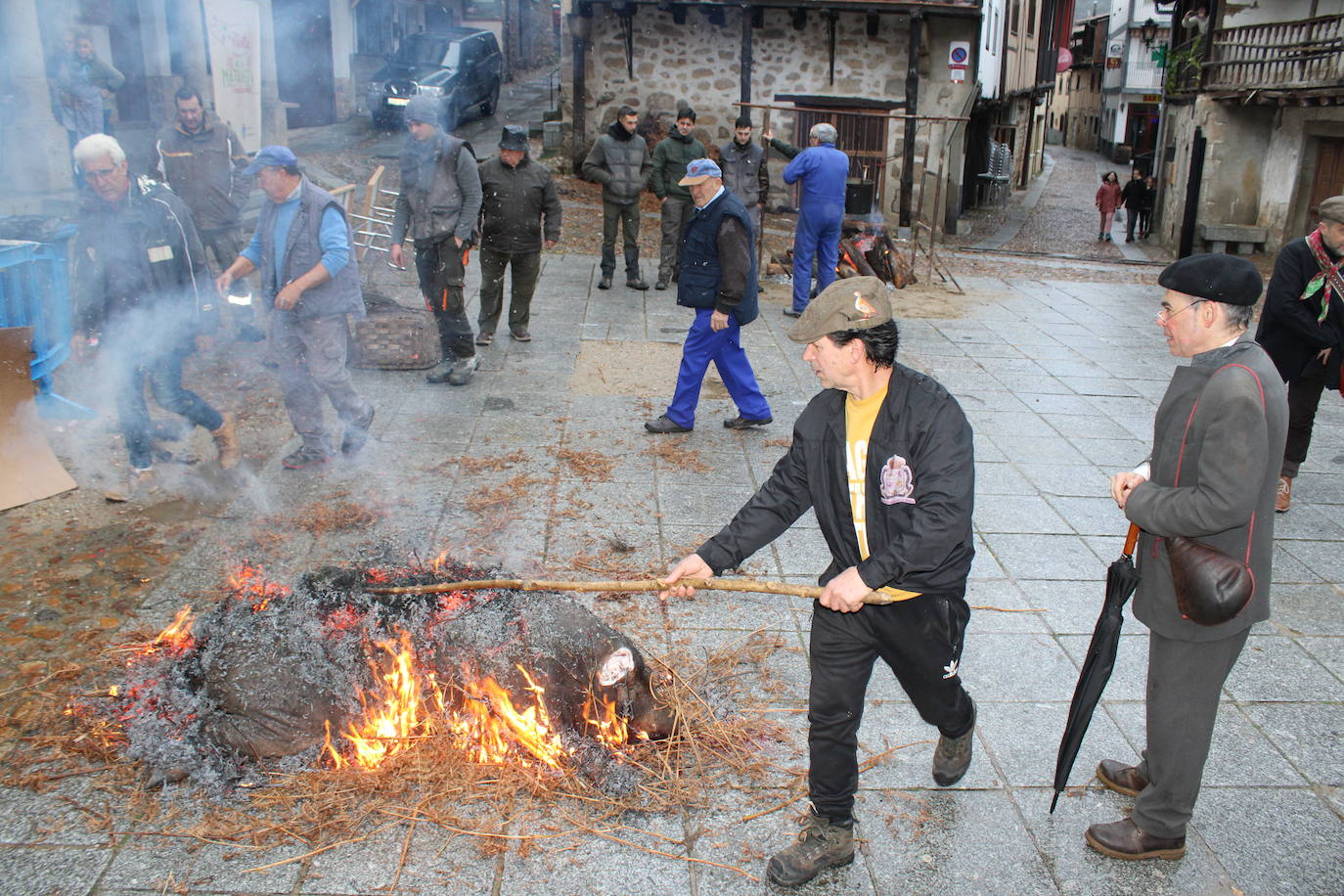 San Esteban de la Sierra disfruta de su matanza tradicional