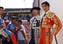 El Capea, en el patio de cuadrillas del coso de Guijuelo.