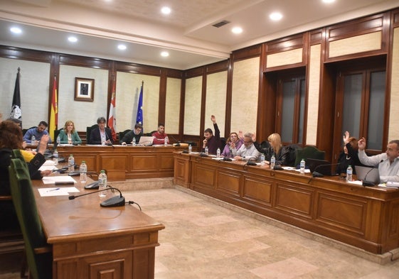 Imagen de pleno celebrado en esta tarde de lunes en el Ayuntamiento de Béjar.