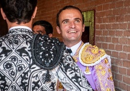 Damián Castaño, en el patio de cuadrillas de Las Ventas.