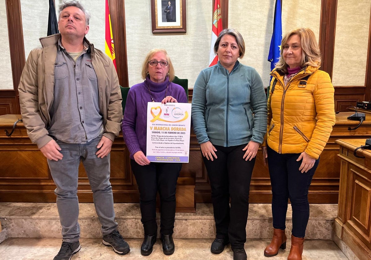 Imagen de la presentación de la marcha dorada, esta tarde en el Ayuntamiento de Béjar.