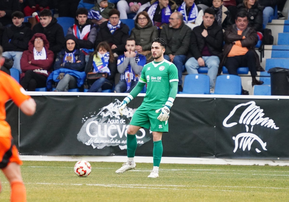 Iván Martínez, en el partido contra la SD Ponferradina el pasado domingo.