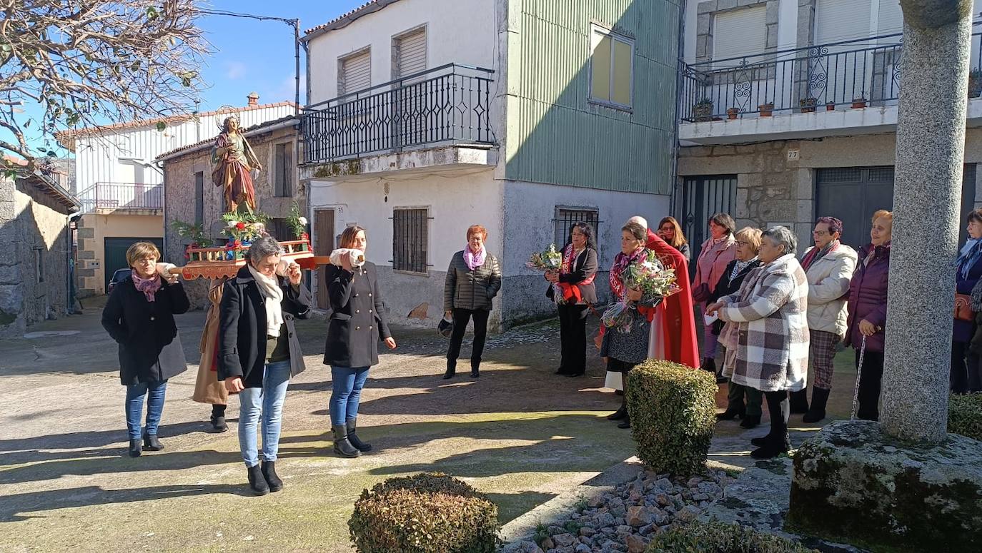 Animada celebración de águedas en Sanchotello