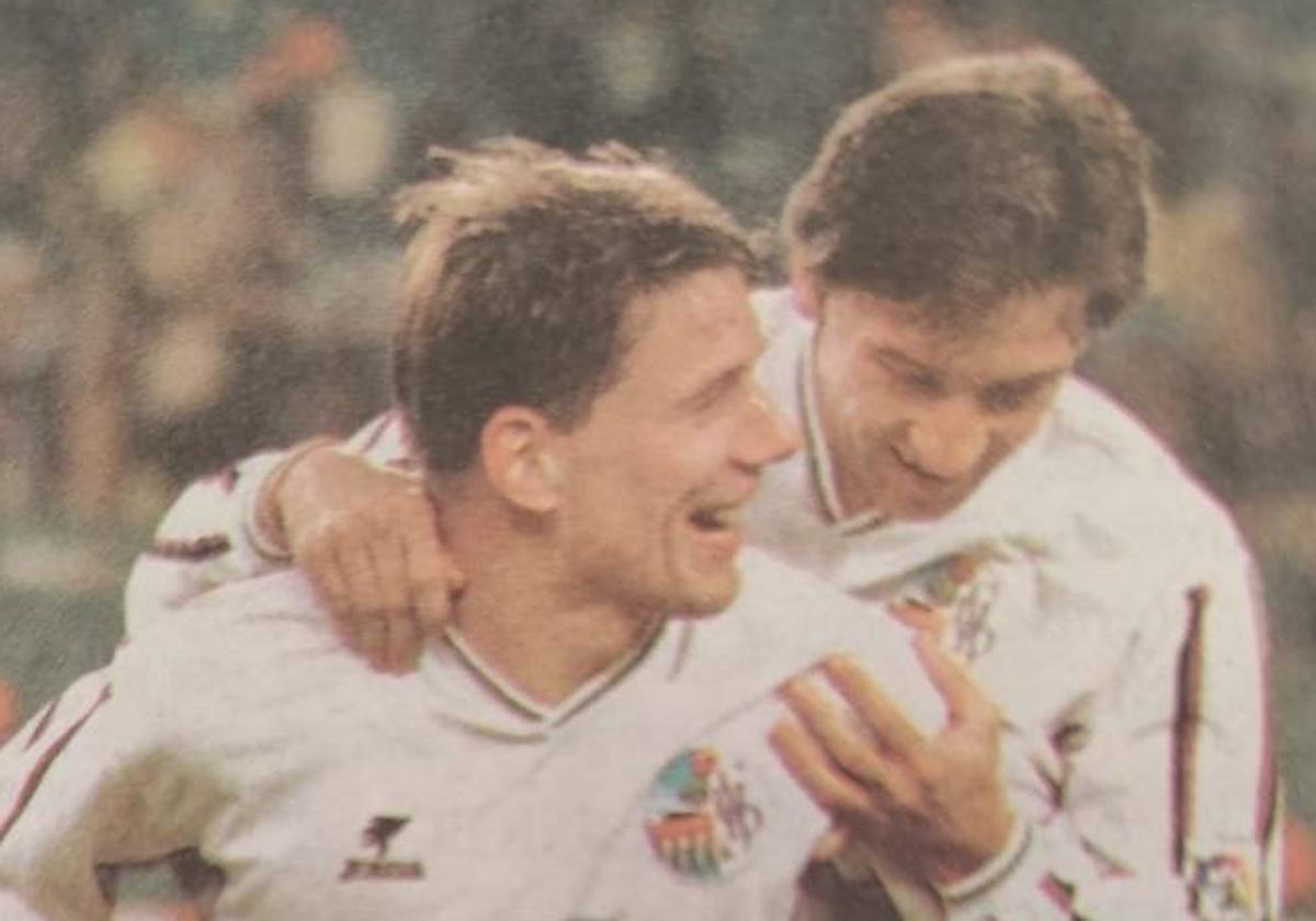 Imagen de la victoria conseguida por la Unión Deportiva Salamanca ante el Tenerife en el 2000.