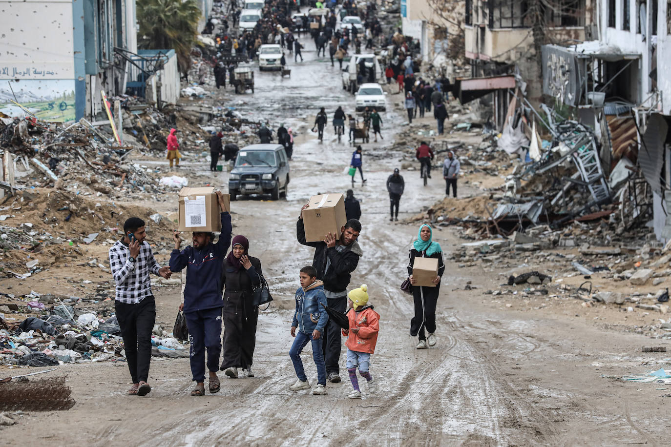 Ciudad de Gaza este viernes.