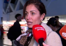 Hiba Abouk, ante los medios de comunicación.