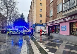 Policía y ambulancia en el lugar.