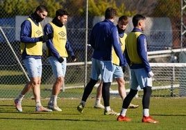 Imagen del entrenamiento de este miércoles en el anexo.