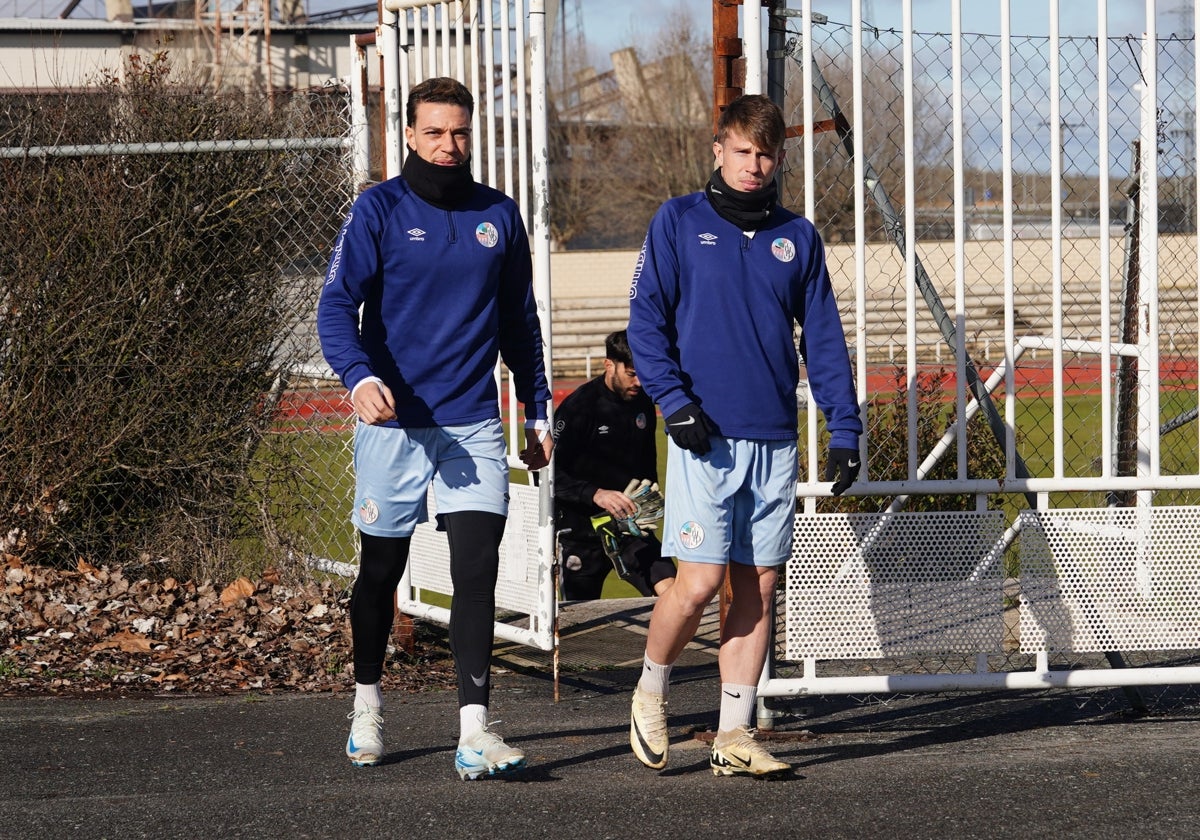 Rubén de Tomás y Cristeto, llegando al anexo para el entrenamiento del pasado miércoles.