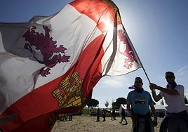 Una bandera de Castilla y León.