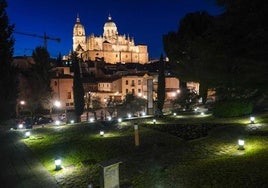 Vistas del casco histórico de la ciudad desde los jardines de Santo Domingo.