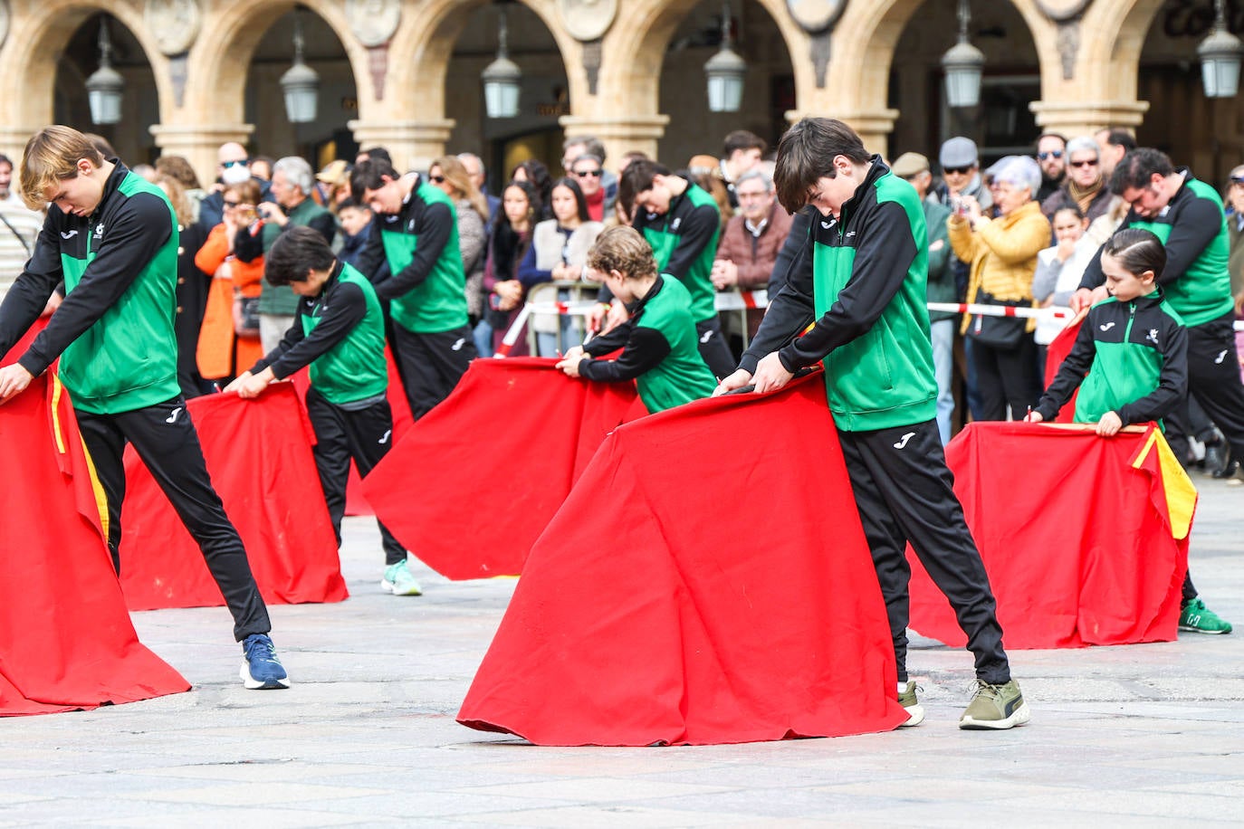 Así ha sido la exhibición de toreo en la Plaza Mayor de Salamanca