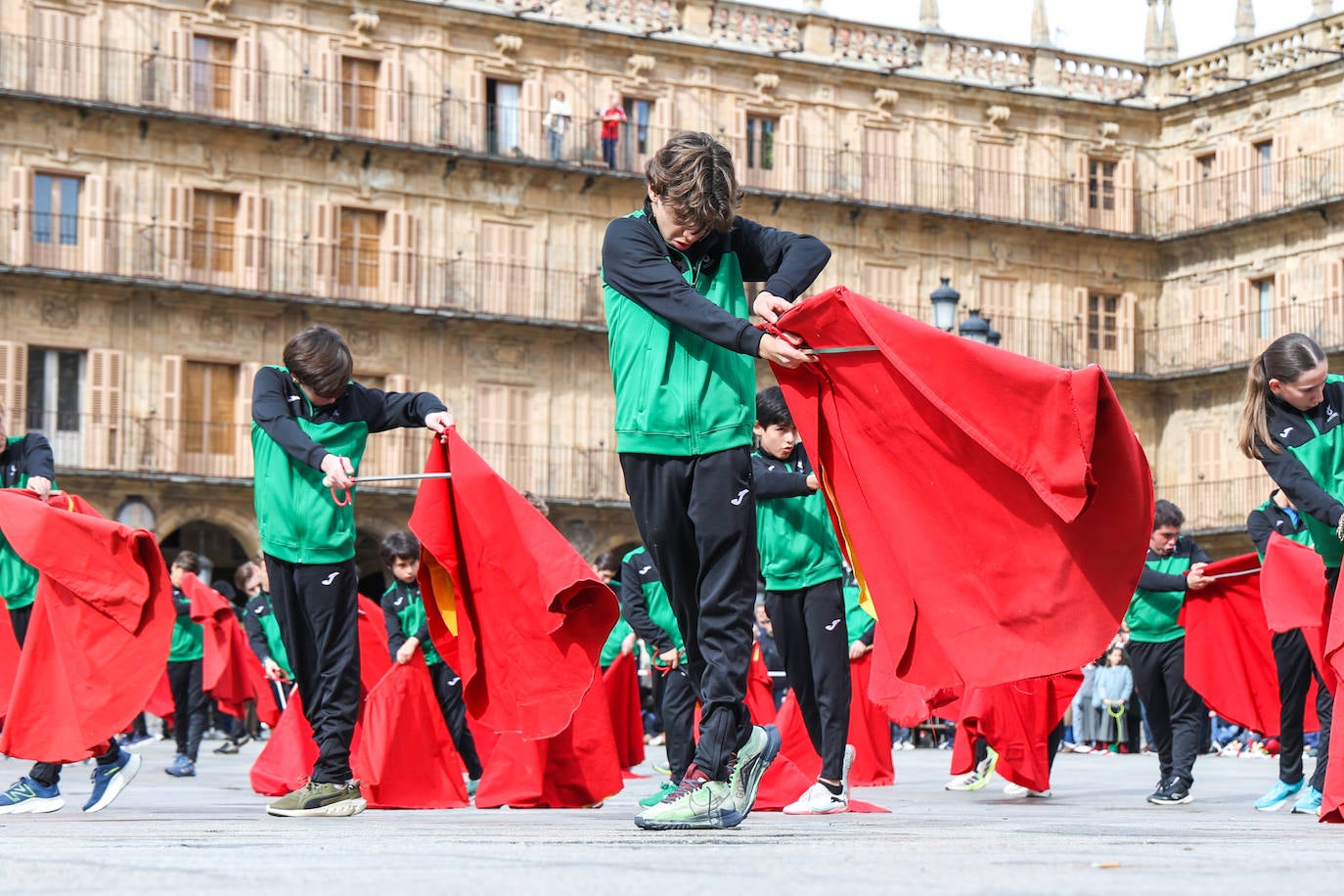 Así ha sido la exhibición de toreo en la Plaza Mayor de Salamanca