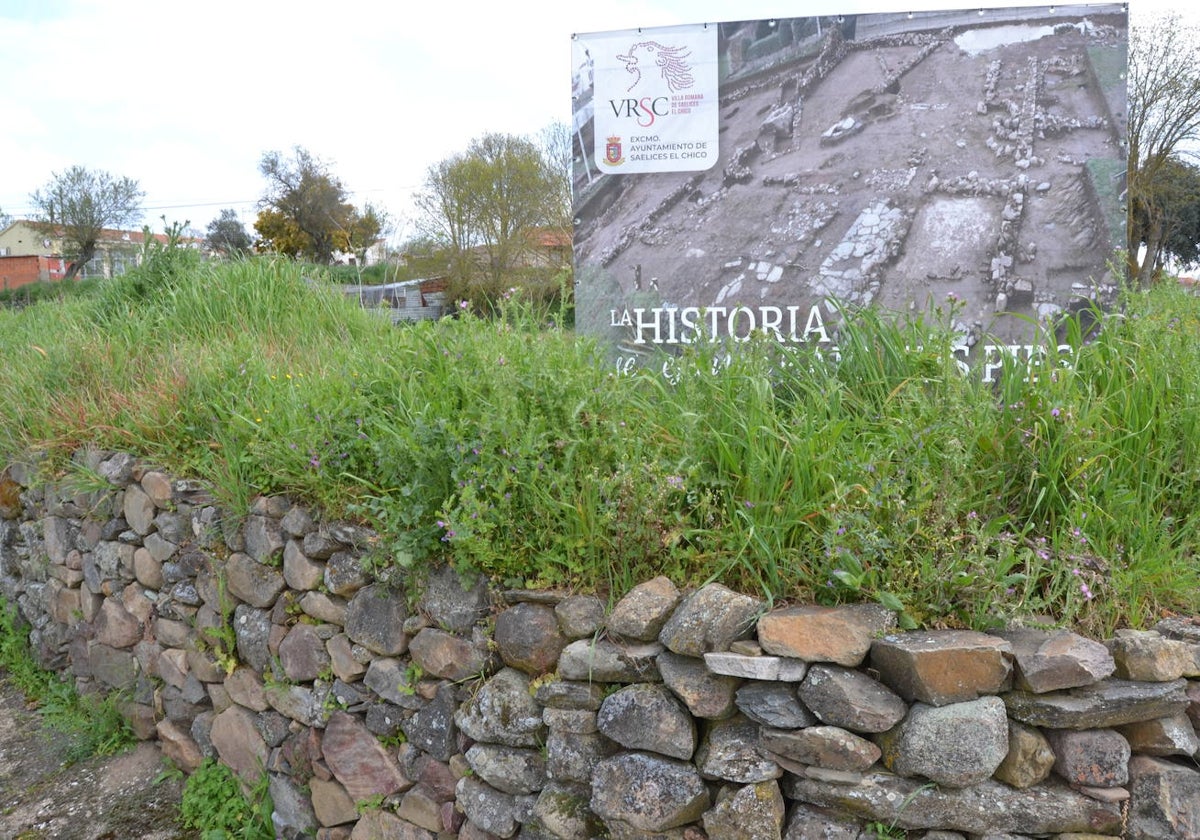 Situación actual de la zona del yacimiento de la villa romana de Saelices