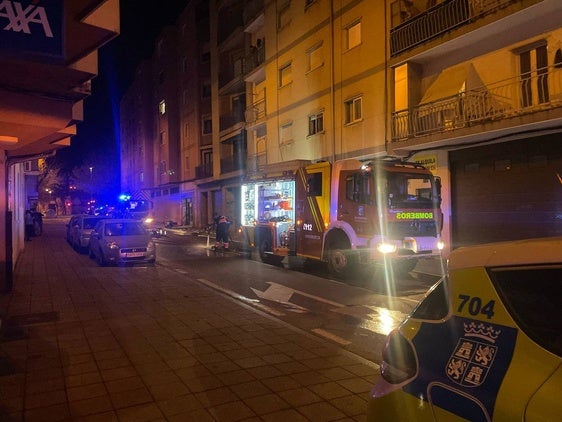 Actuación de los bomberos del Ayuntamiento de Salamanca.