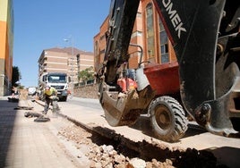 Imagen de unas obras de tuberías.