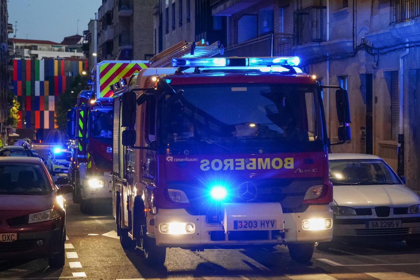 Dotación de bomberos.